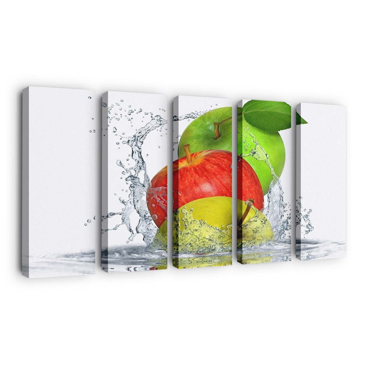 apples splashing water wallpaper